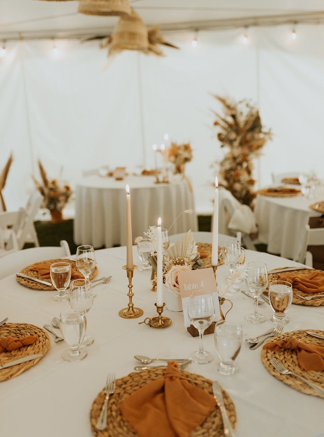Reception table setup